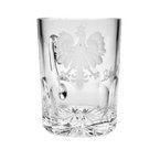 Vaso de vodka de cristal con águila polaca grabada 80ml