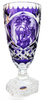 Grawerowany ametystowy kryształowy wazon 30 cm A. Mucha