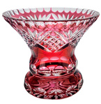 Rubinowy kryształowy  wazon 16 cm Ananas