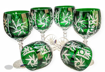 Copas de vino de cristal esmeralda 280 ml Almazara