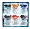 Colored  crystal martini glasses 170ml French