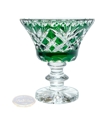 Plato cristal esmeralda 12 cm Piña