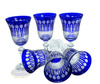 Cobalt crystal wine glasses 280 ml French