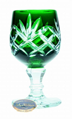 Emerald crystal vodka glasses 40 ml Pineapple 6 pieces