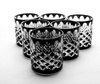 Black crystal whisky glasses 280ml Crate Olive