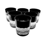 Vasos de whisky de cristal negro 280 ml Caja