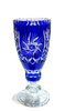 Cobalt crystal narrow vase 30 cm Mill Olive