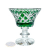 Plato cristal esmeralda 12 cm Piña