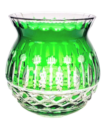 Jarrón de cristal esmeralda 16 cm Francés
