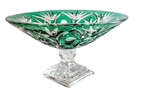 Frutero de cristal esmeralda 28 cm