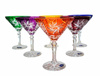 Kolorowe kryształowe kieliszki do martini 110ml Młynek Oliwka