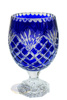 Cobalt crystal legged vase Pineapple 30 cm Pineapple