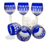 Copas de vino de cristal cobalto 280 ml Francés