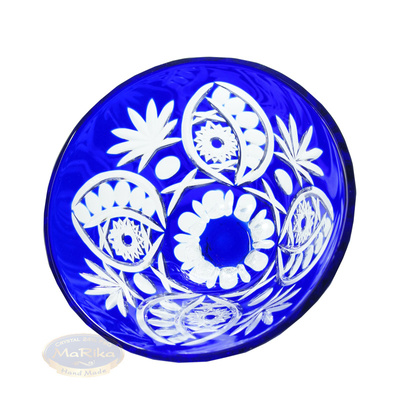 Crystal cobalt bowl butterfly