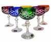 Coloured crystal champagne glasses 150ml Pineapple