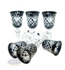 Cobalt crystal liqueur glasses 60ml Pineapple 6 pieces