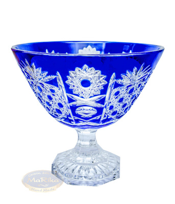 Crystal cobalt bowl