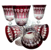 Ruby crystal wine glasses 220ml French
