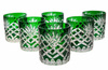 Emerald crystal whiskey glasses 280 ml