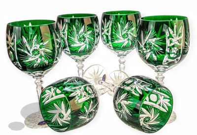 Copas de vino de cristal esmeralda 280 ml Almazara