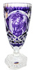 Grawerowany ametystowy kryształowy wazon 30 cm A. Mucha
