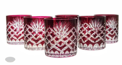 Ruby crystal whisky glasses 280ml Pineapple