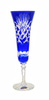 Kobaltowe   kryształowe kieliszki do szampana 170 ml Ananas