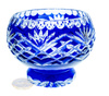 Cobalt fruit bowl on foot 16 pineapple