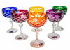 Coloured crystal champagne glasses 150ml Pineapple