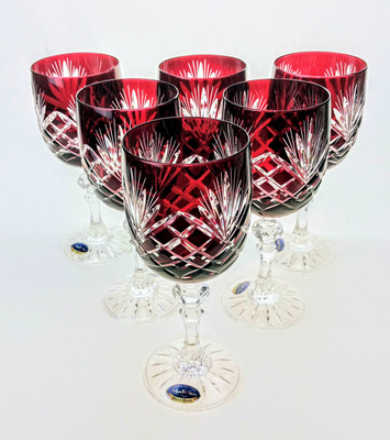 Copas de vino de cristal rubí 240 ml Pineapple