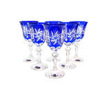 Cobalt crystal wine glasses 170ml Olive Mill