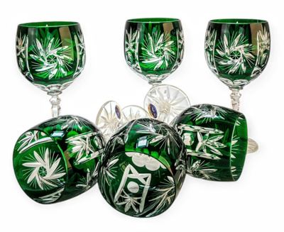 Copas de vino de cristal esmeralda 280 ml Almazara