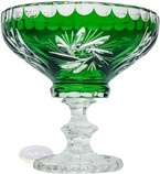 Plato de cristal esmeralda 16 cm Mill Olive