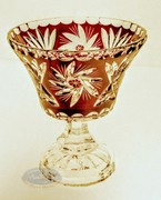 Crystal ruby candlestick