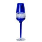 Cobalt crystal champagne glasses, 2 pcs