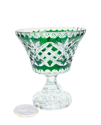 Plato de cristal esmeralda Rumcajs 16 cm Piña