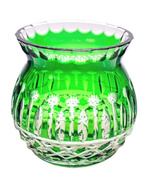 Jarrón de cristal esmeralda 16 cm Francés