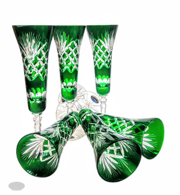 Copas de champán de cristal esmeralda 170 ml Piña