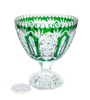 Emerald crystal legged bowl 20 cm THC