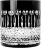 Black crystal glasses for whiskey 280ml Francuski