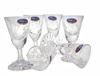 Crystal glasses for vodka 25ml Frozen Leaf