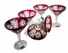 Copas de martini de cristal rubí 110ml Almazara
