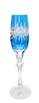 Copas de champán de cristal cobalto 2 unidades