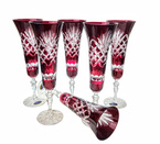 Copas de champán de cristal rubí 170 ml Piña