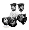 Black crystal wine glasses 220 ml Pineapple